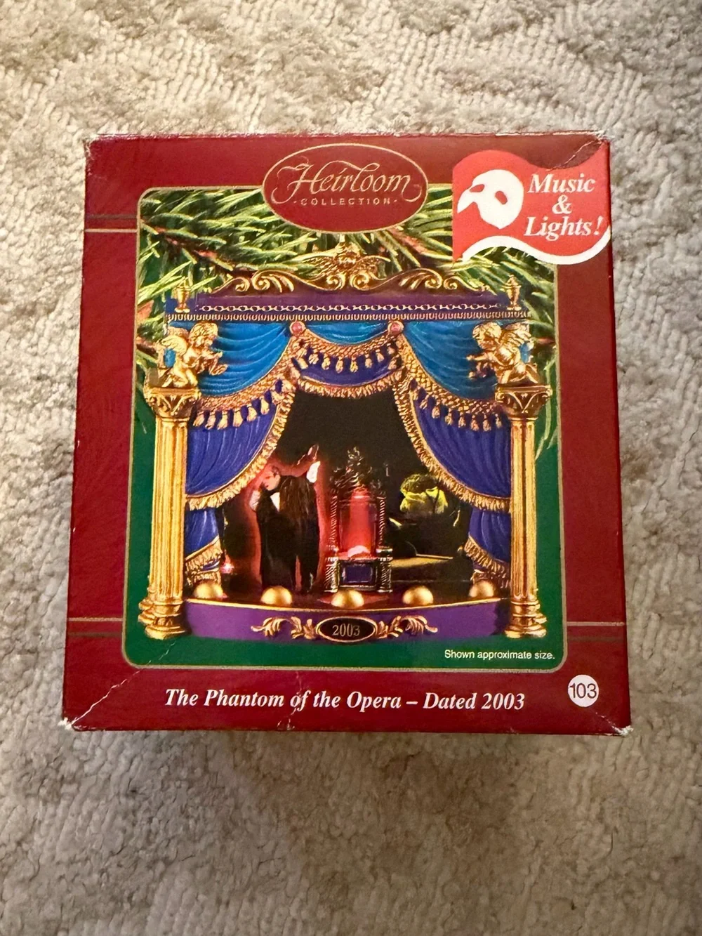 The Phantom of the Opera Ornament 2003 Carlton Cards